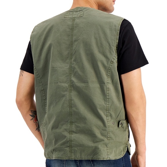New GUESS Men's Poplin Utility Vest. XS - Picture 2 of 4